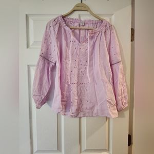 Lavender eyelet top